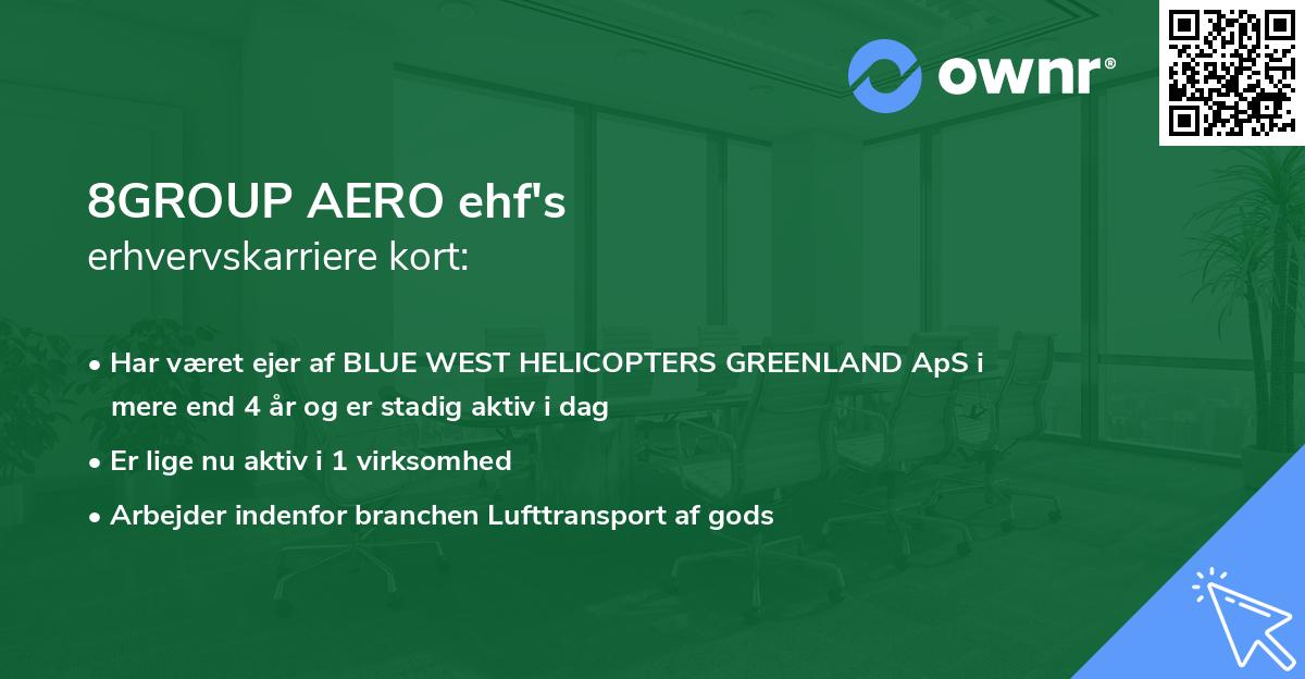8GROUP AERO ehf's erhvervskarriere kort