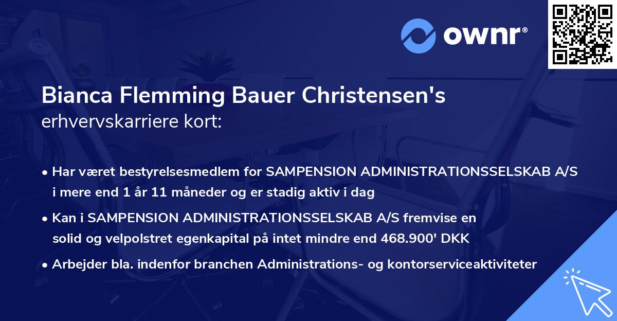 Bianca Flemming Bauer Christensen's erhvervskarriere kort