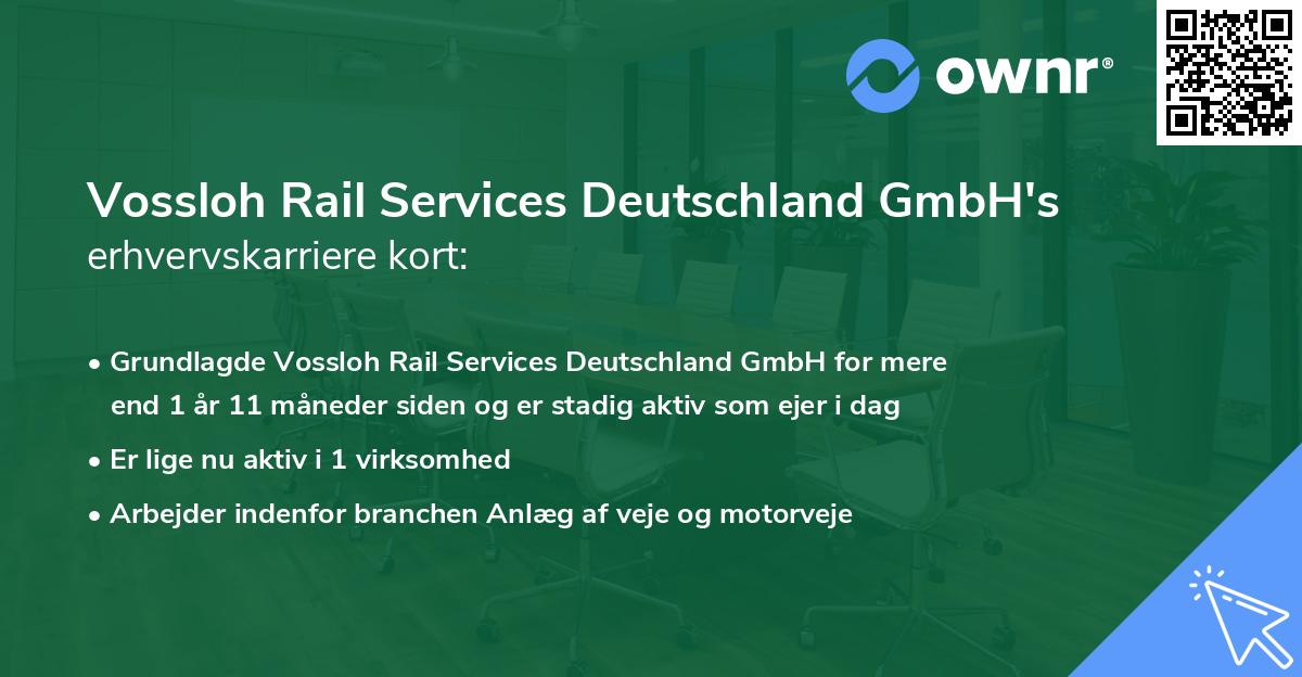 Vossloh Rail Services Deutschland GmbH's erhvervskarriere kort