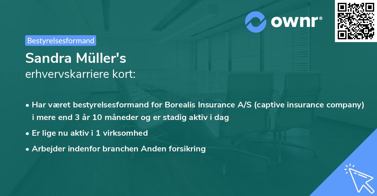 Sandra Müller's erhvervskarriere kort