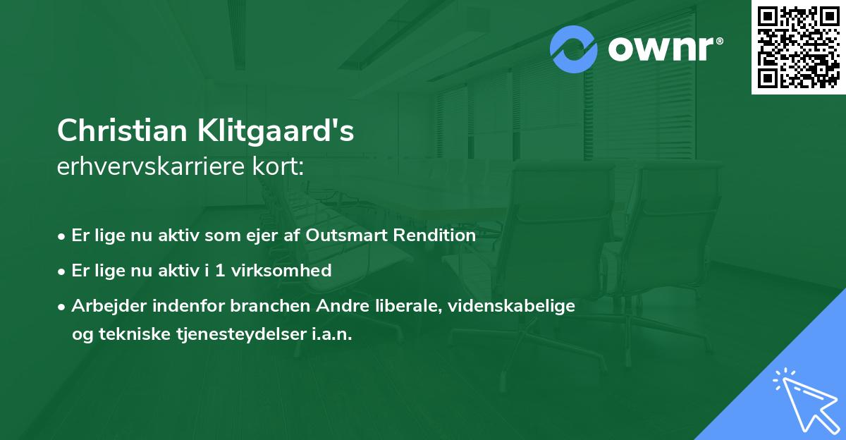 Christian Klitgaard's erhvervskarriere kort