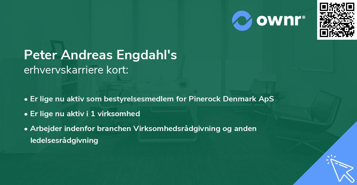 Peter Andreas Engdahl's erhvervskarriere kort