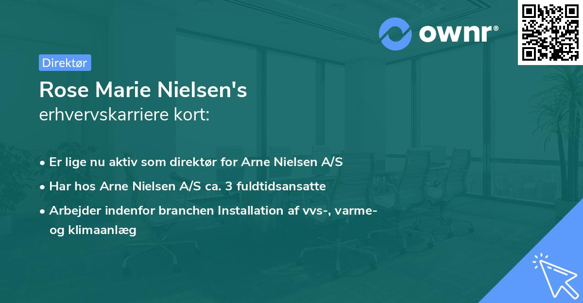 Rose Marie Nielsen's erhvervskarriere kort