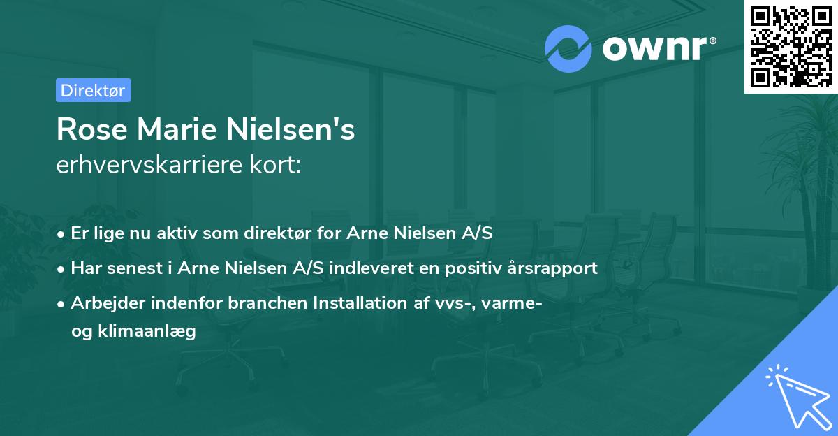 Rose Marie Nielsen's erhvervskarriere kort