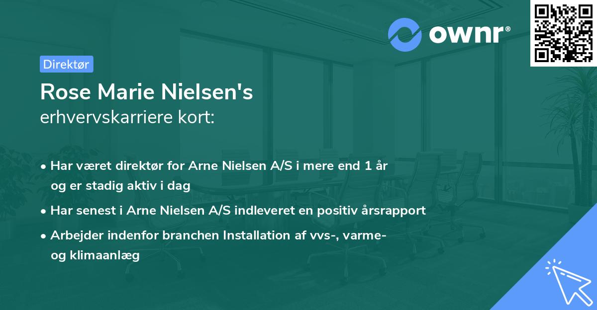 Rose Marie Nielsen's erhvervskarriere kort