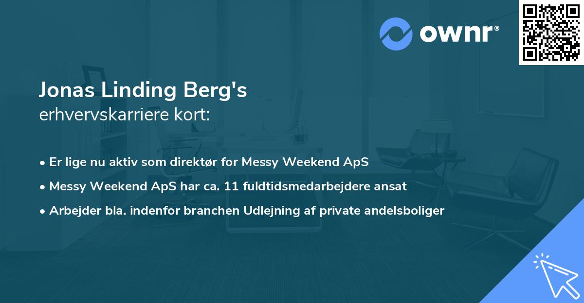 Jonas Linding Berg's erhvervskarriere kort