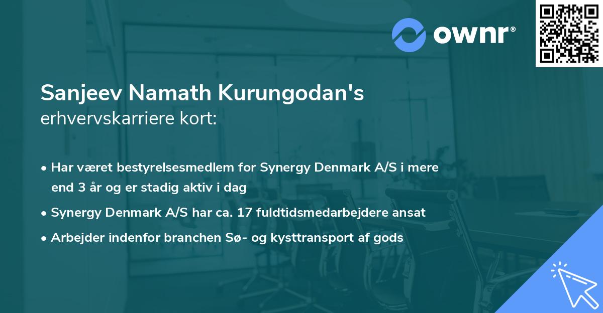 Sanjeev Namath Kurungodan's erhvervskarriere kort