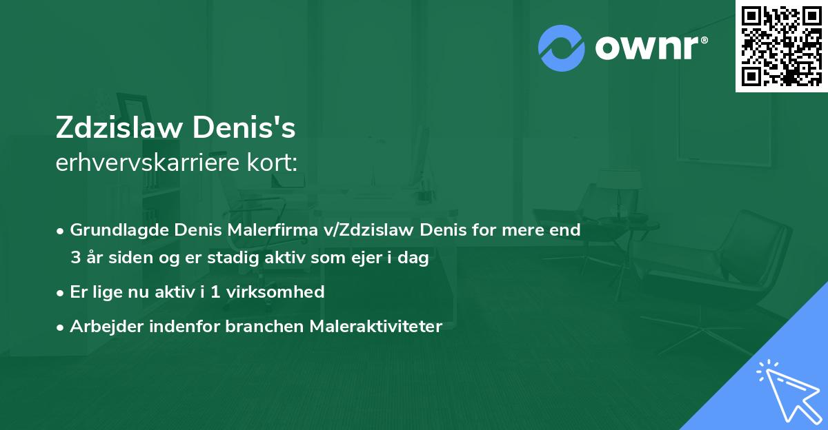 Zdzislaw Denis's erhvervskarriere kort