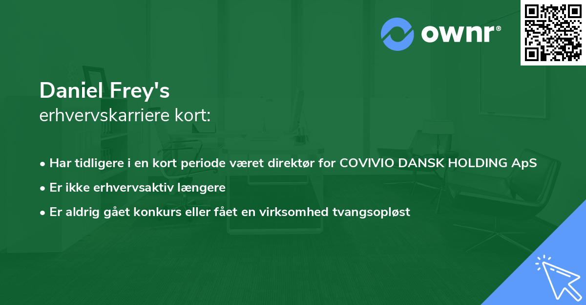 Daniel Frey's erhvervskarriere kort