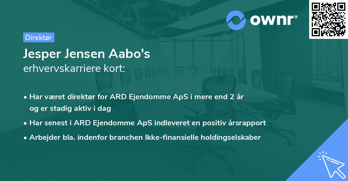 Jesper Jensen Aabo's erhvervskarriere kort