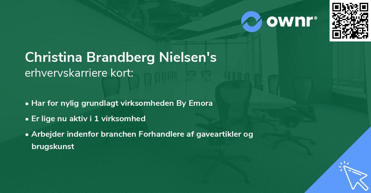 Christina Brandberg Nielsen's erhvervskarriere kort