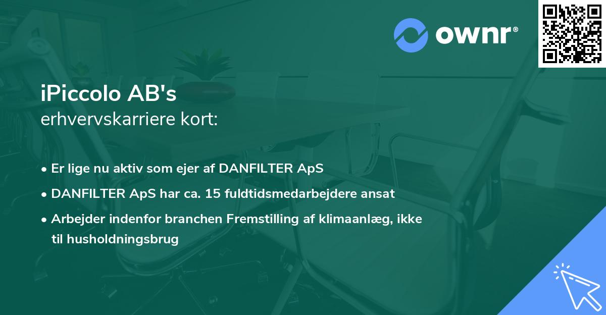 iPiccolo AB's erhvervskarriere kort