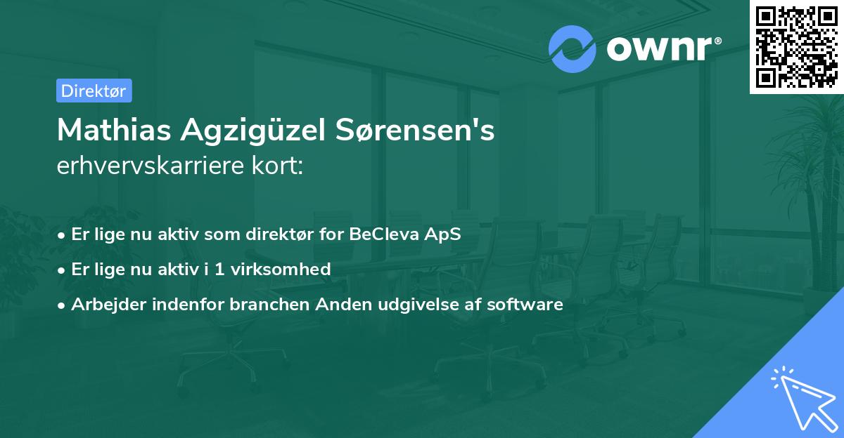 Mathias Agzigüzel Sørensen's erhvervskarriere kort
