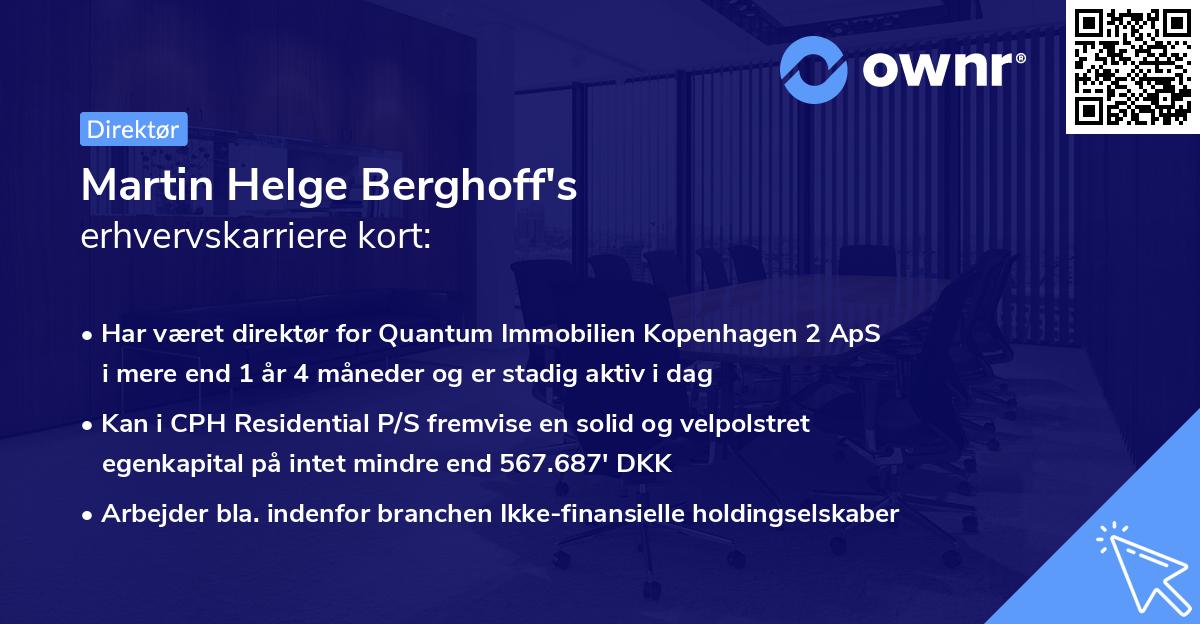 Martin Helge Berghoff's erhvervskarriere kort