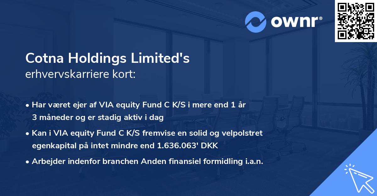 Cotna Holdings Limited's erhvervskarriere kort