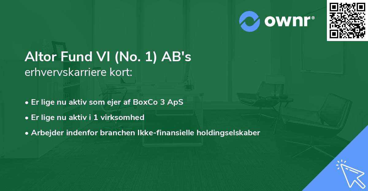 Altor Fund VI (No. 1) AB's erhvervskarriere kort