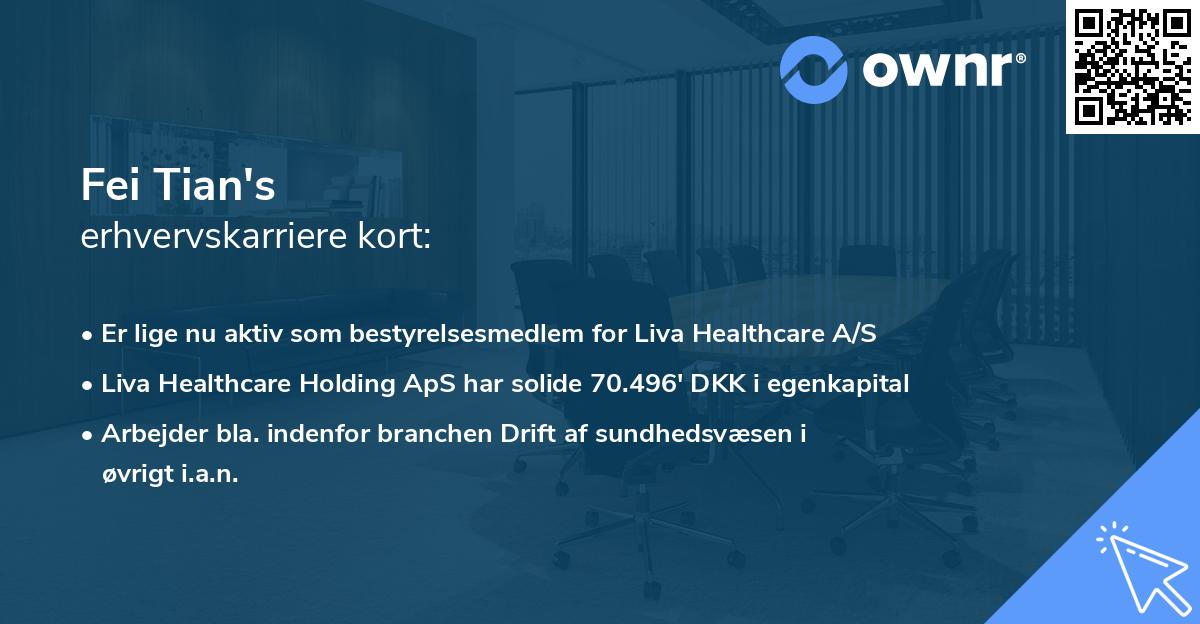 Fei Tian's erhvervskarriere kort