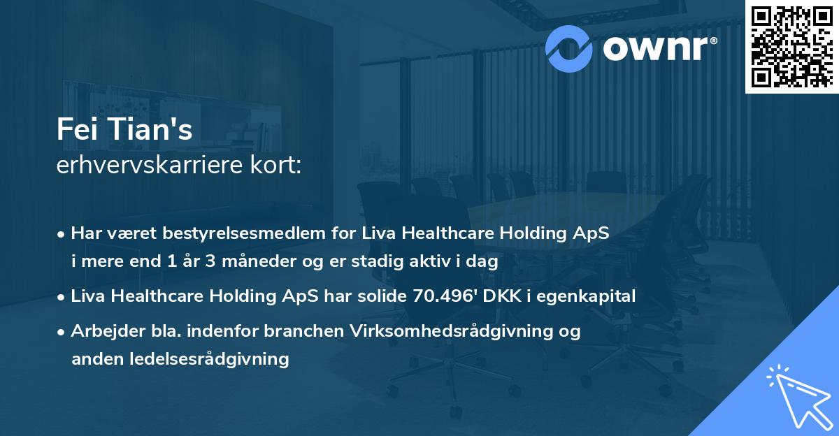 Fei Tian's erhvervskarriere kort