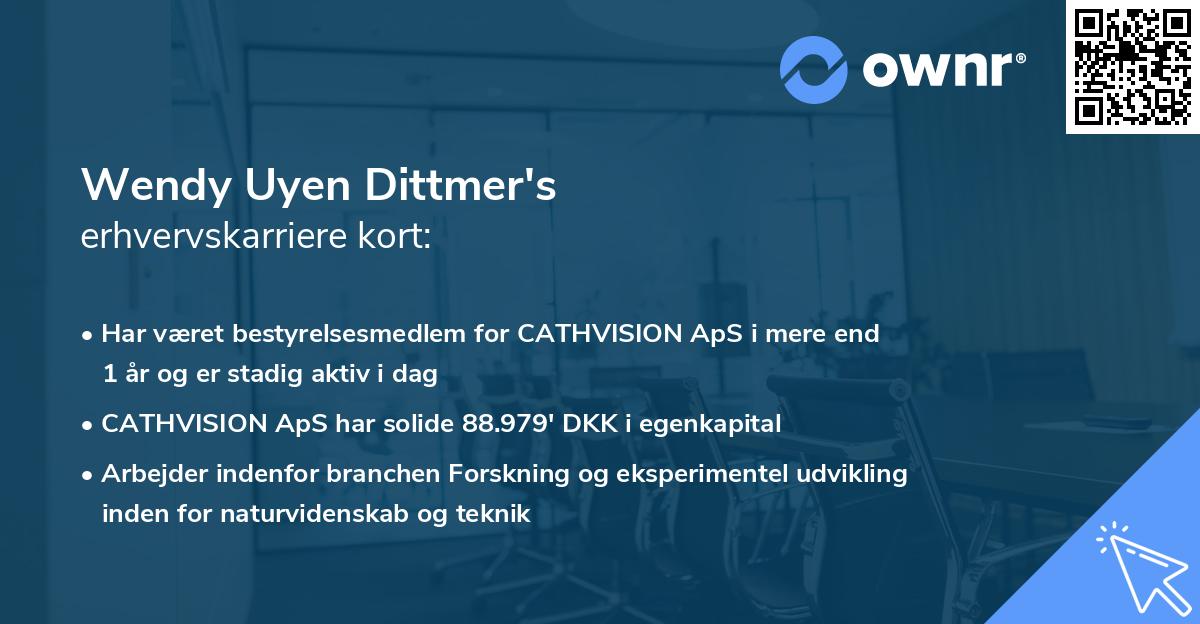 Wendy Uyen Dittmer's erhvervskarriere kort
