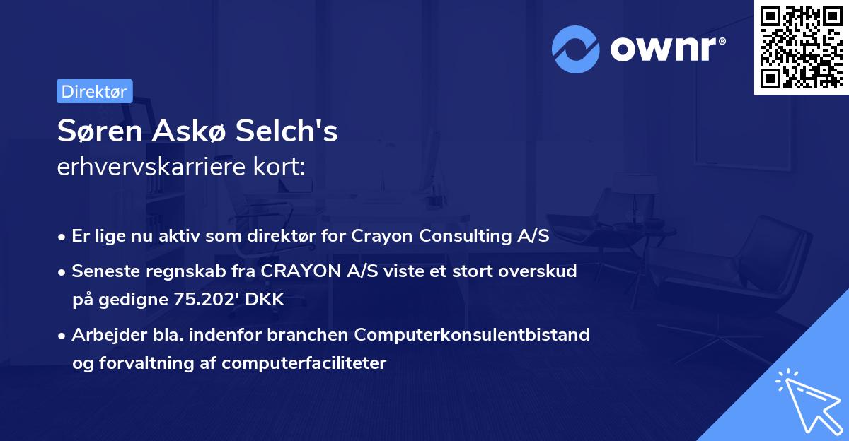 Søren Askø Selch's erhvervskarriere kort