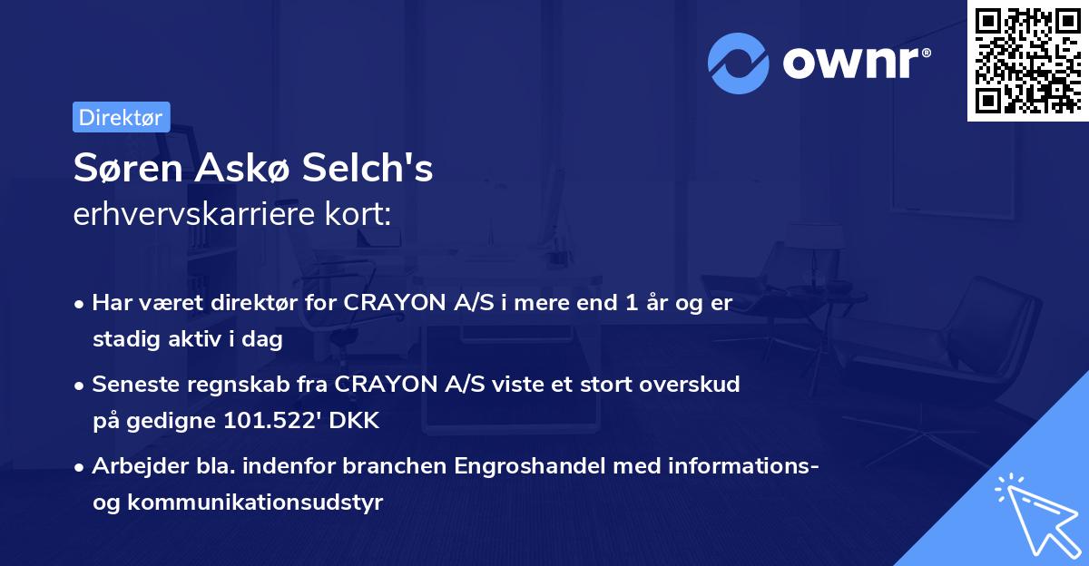 Søren Askø Selch's erhvervskarriere kort