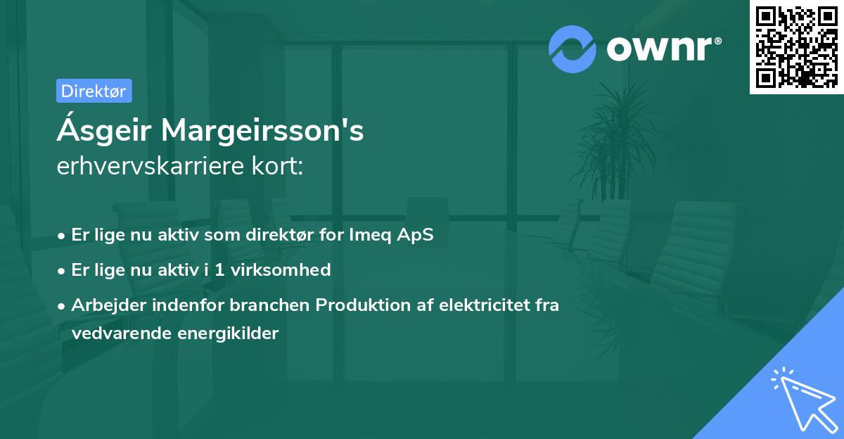 Ásgeir Margeirsson's erhvervskarriere kort