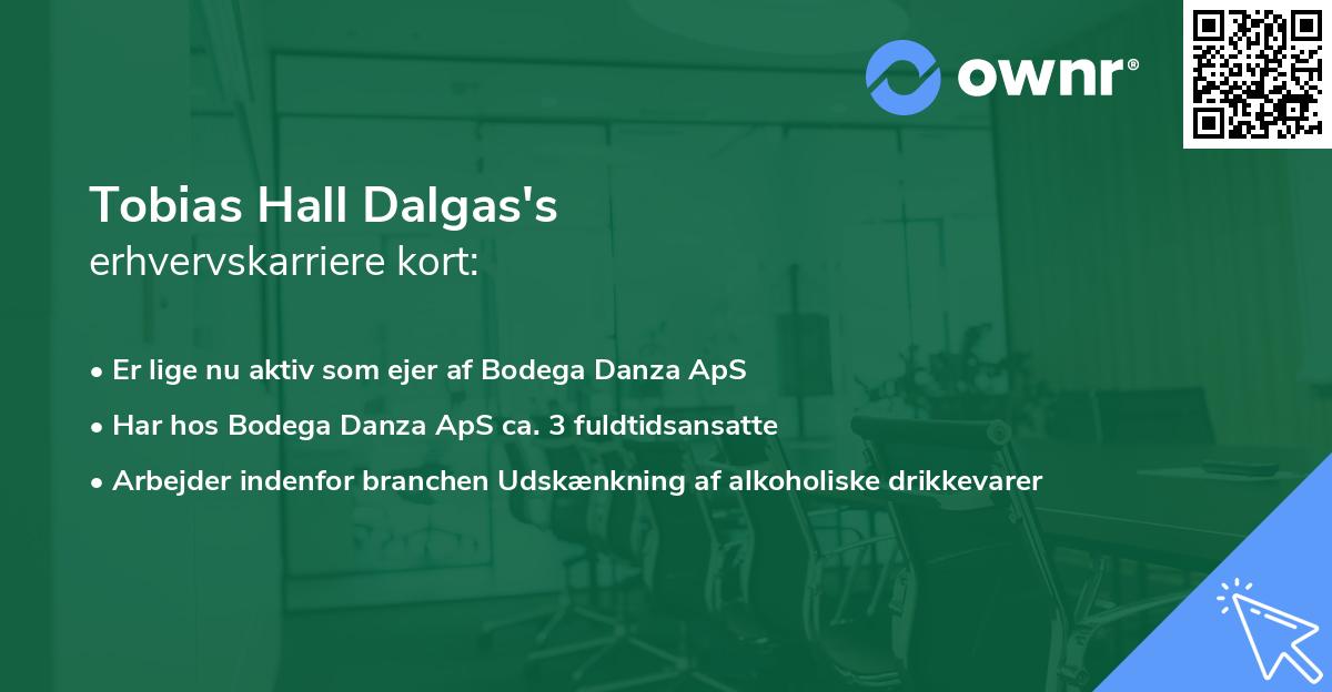 Tobias Hall Dalgas's erhvervskarriere kort