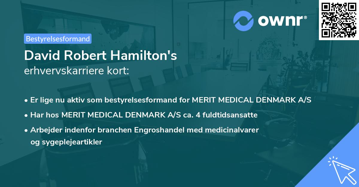 David Robert Hamilton's erhvervskarriere kort