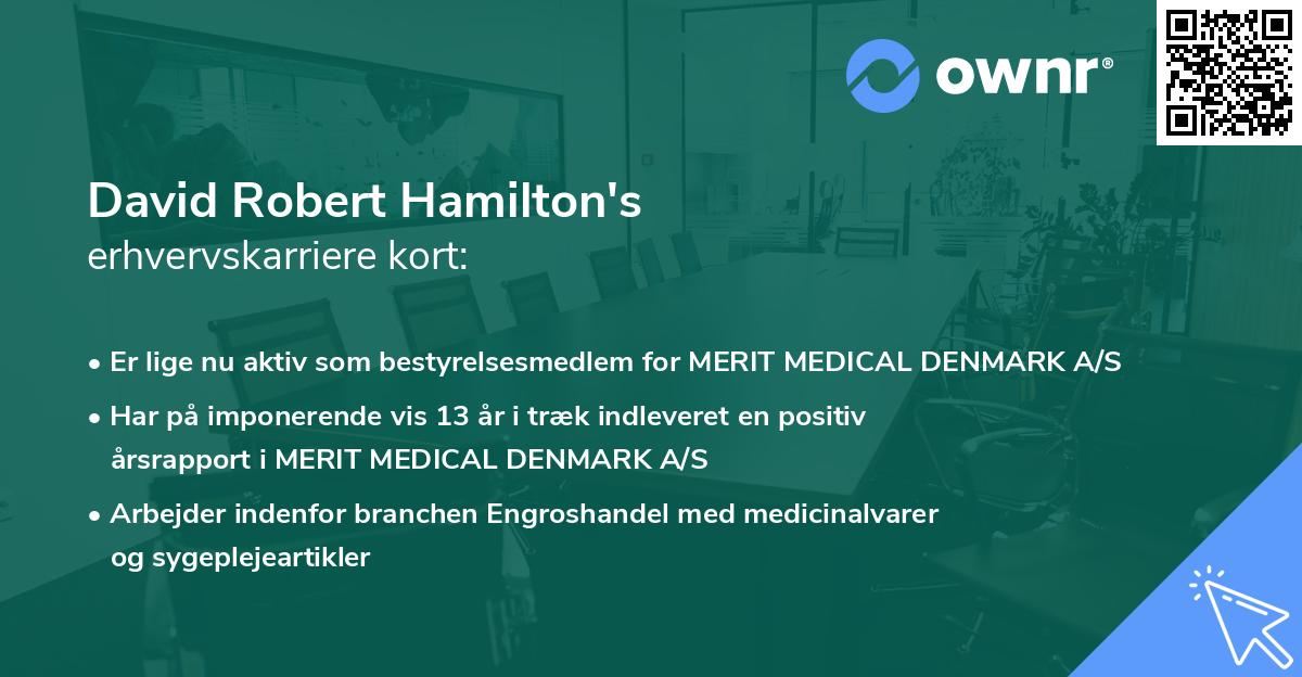 David Robert Hamilton's erhvervskarriere kort
