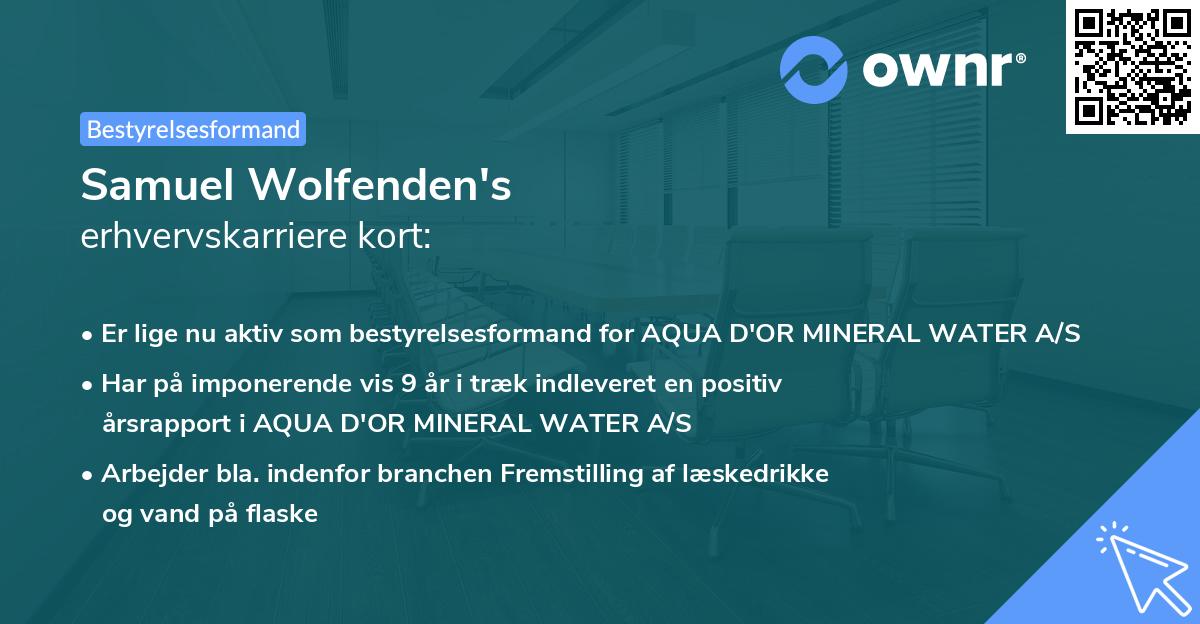 Samuel Wolfenden's erhvervskarriere kort