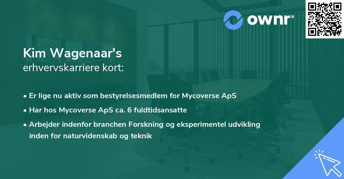 Kim Wagenaar's erhvervskarriere kort