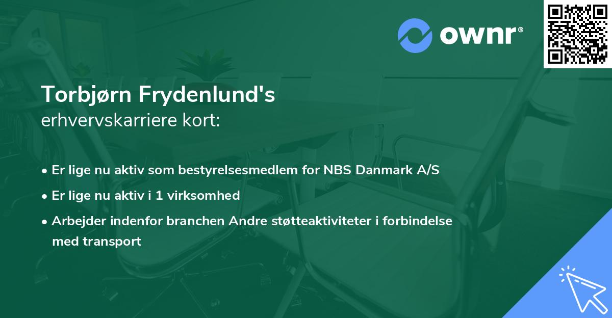 Torbjørn Frydenlund's erhvervskarriere kort