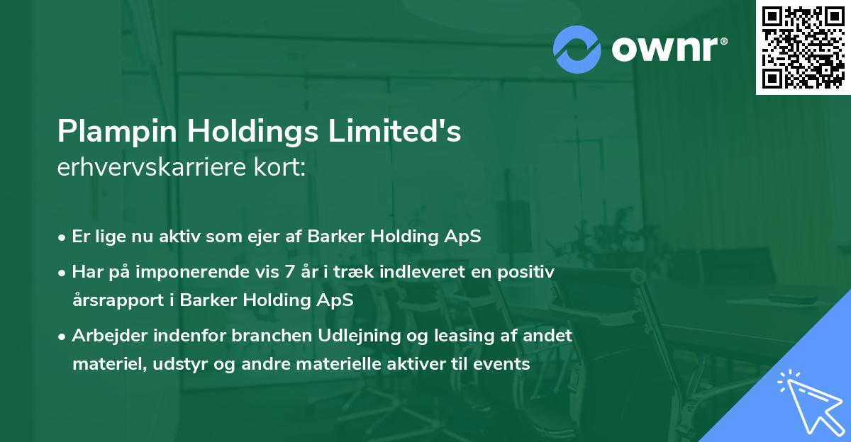 Plampin Holdings Limited's erhvervskarriere kort