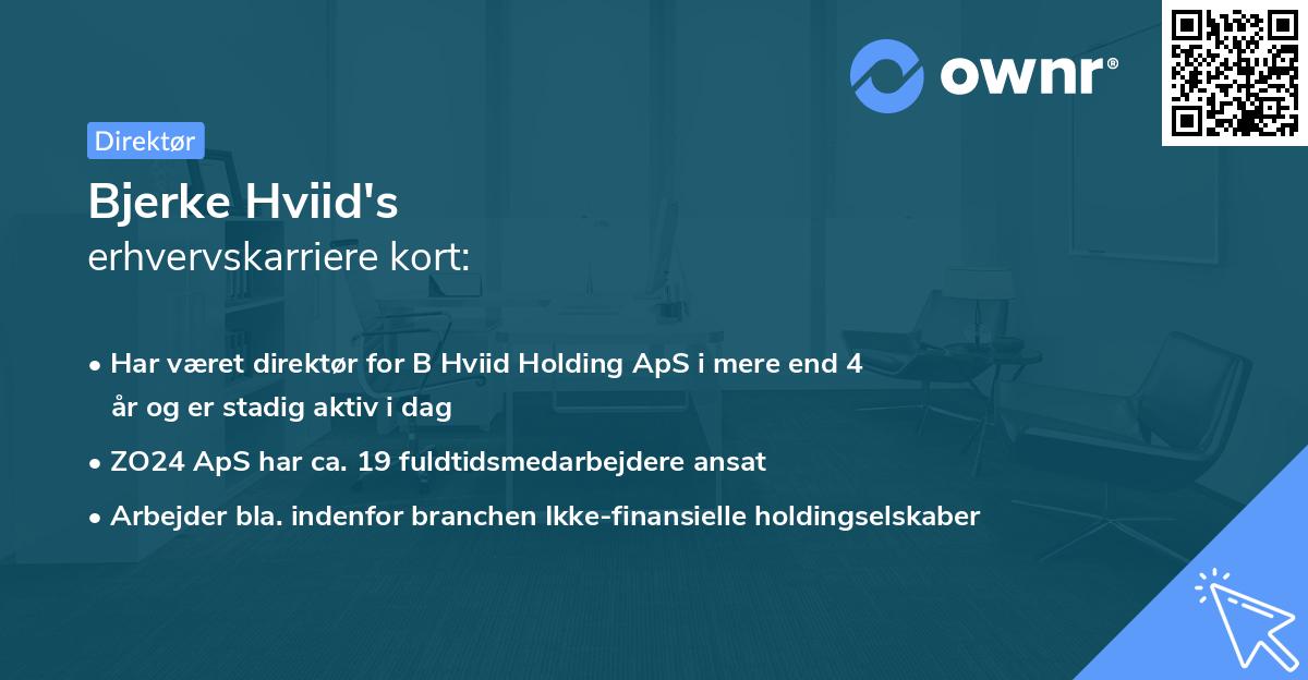 Bjerke Hviid's erhvervskarriere kort