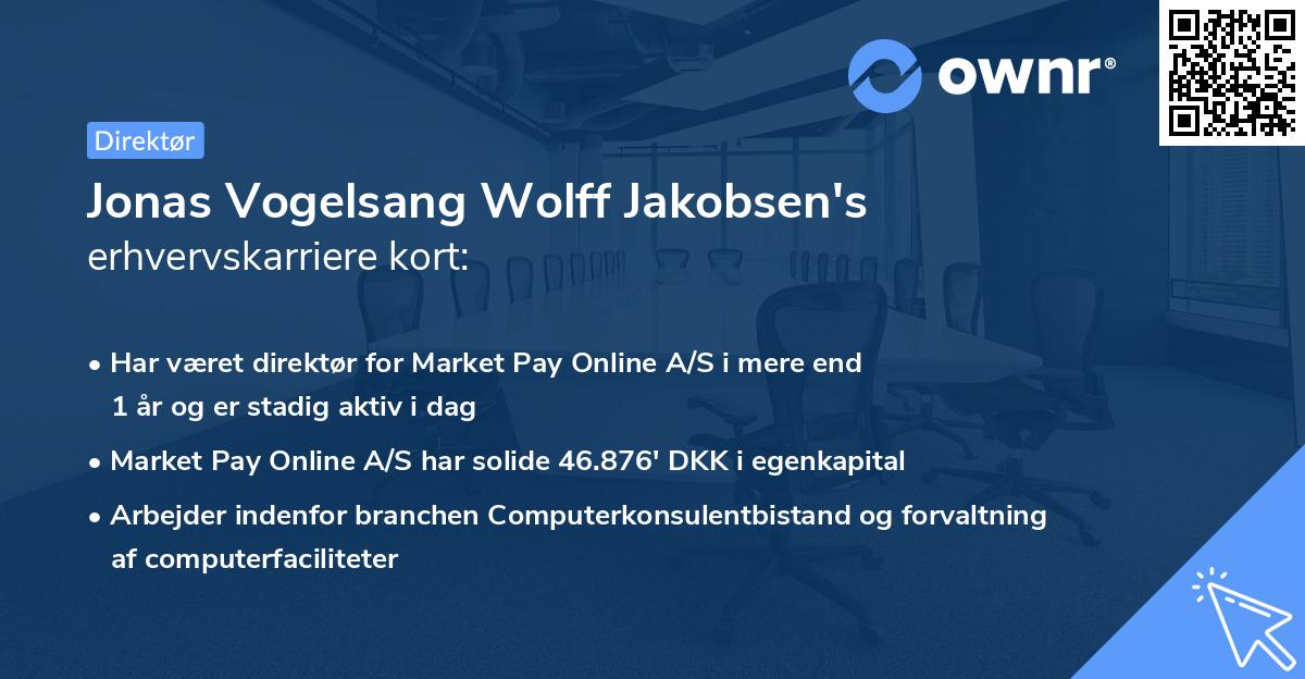 Jonas Vogelsang Wolff Jakobsen's erhvervskarriere kort