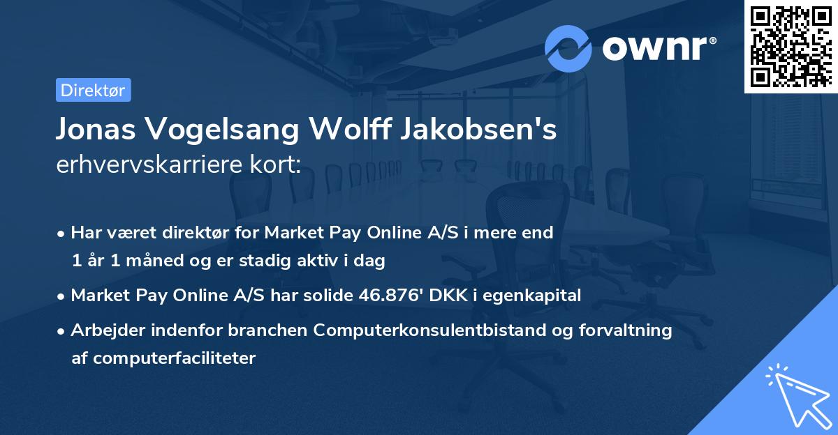 Jonas Vogelsang Wolff Jakobsen's erhvervskarriere kort
