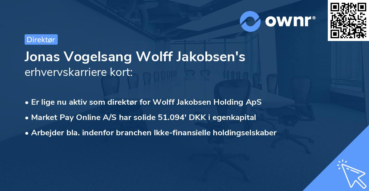 Jonas Vogelsang Wolff Jakobsen's erhvervskarriere kort
