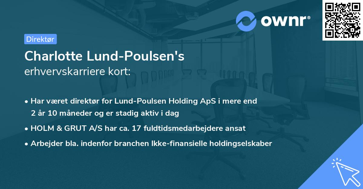 Charlotte Lund-Poulsen's erhvervskarriere kort