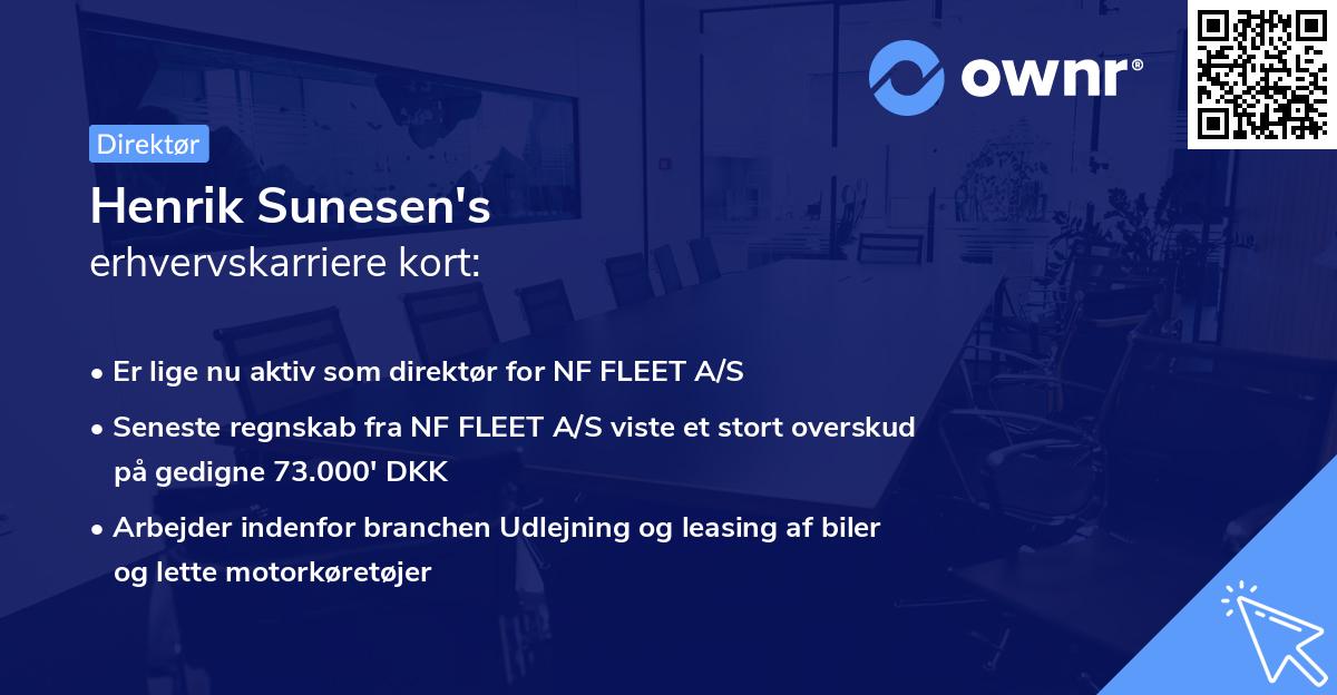 Henrik Sunesen's erhvervskarriere kort