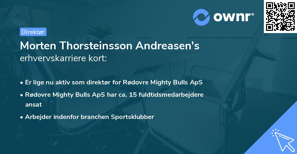 Morten Thorsteinsson Andreasen's erhvervskarriere kort