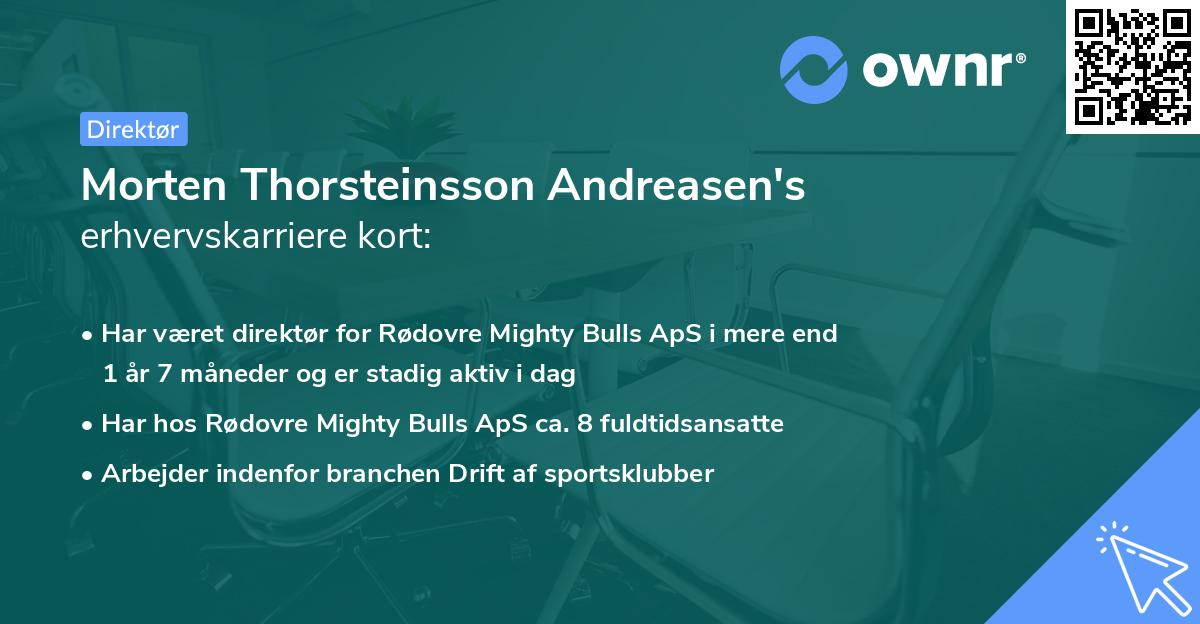 Morten Thorsteinsson Andreasen's erhvervskarriere kort