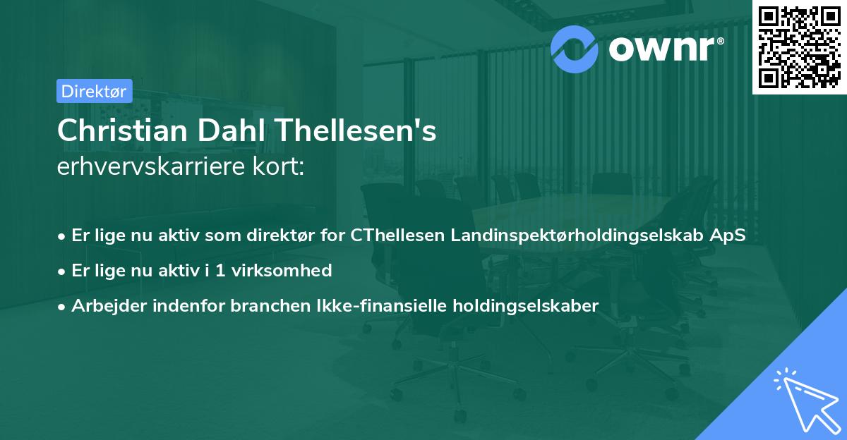 Christian Dahl Thellesen's erhvervskarriere kort