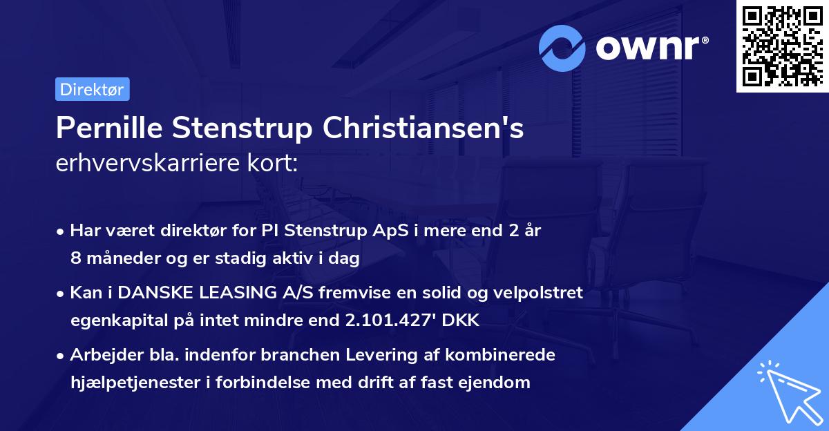 Pernille Stenstrup Christiansen's erhvervskarriere kort
