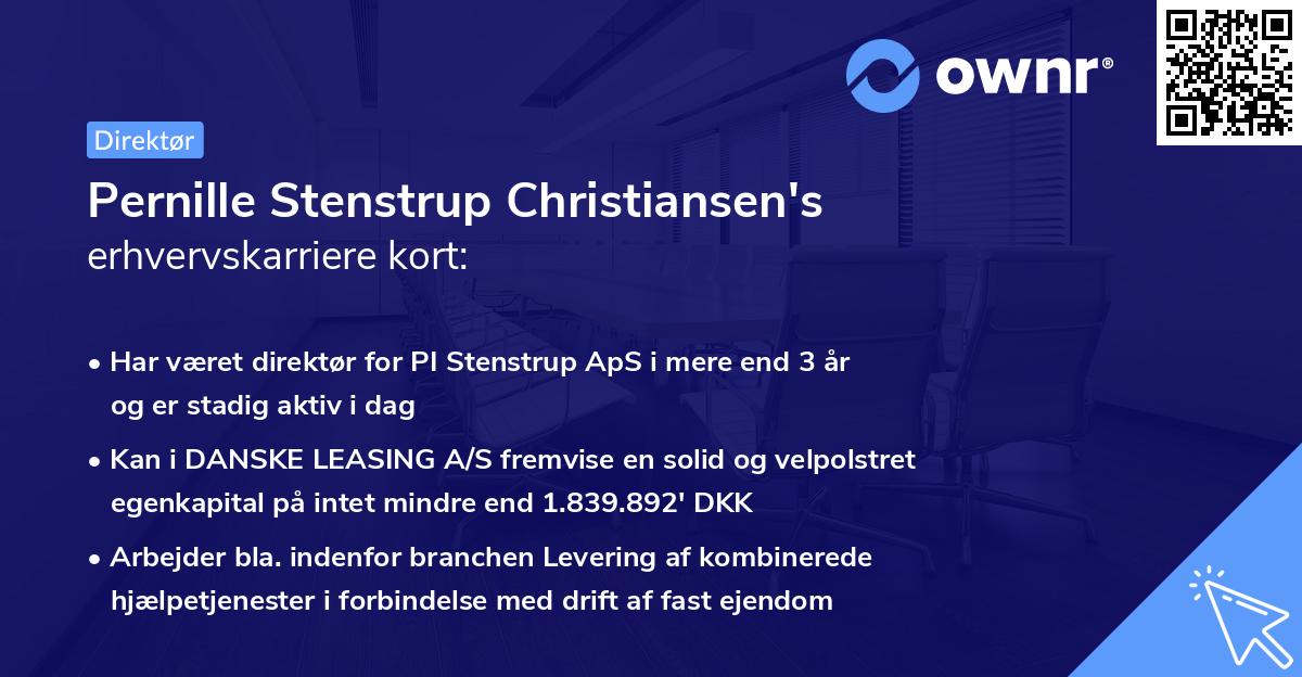 Pernille Stenstrup Christiansen's erhvervskarriere kort