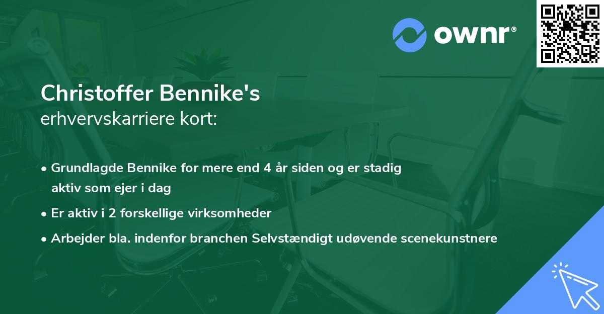 Christoffer Bennike's erhvervskarriere kort