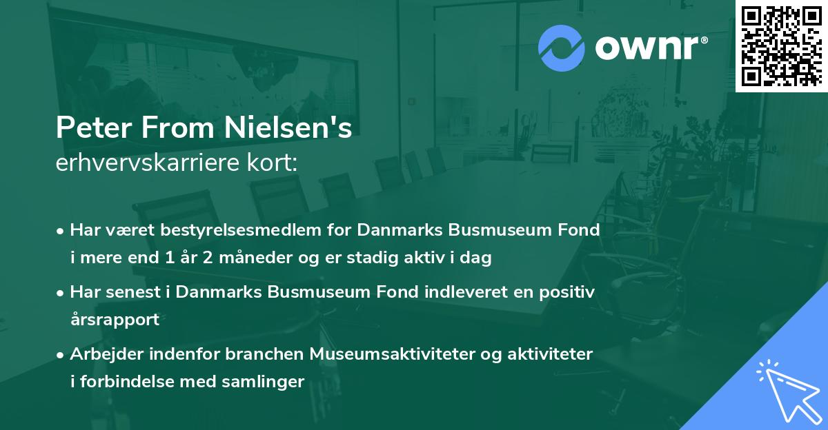 Peter From Nielsen's erhvervskarriere kort