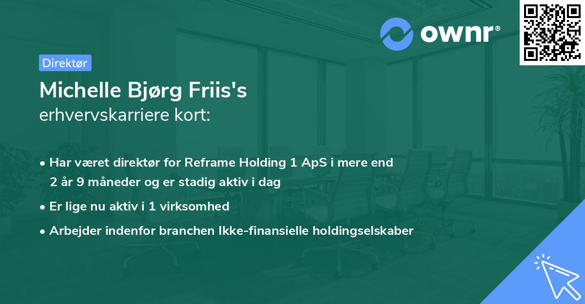 Michelle Bjørg Friis's erhvervskarriere kort