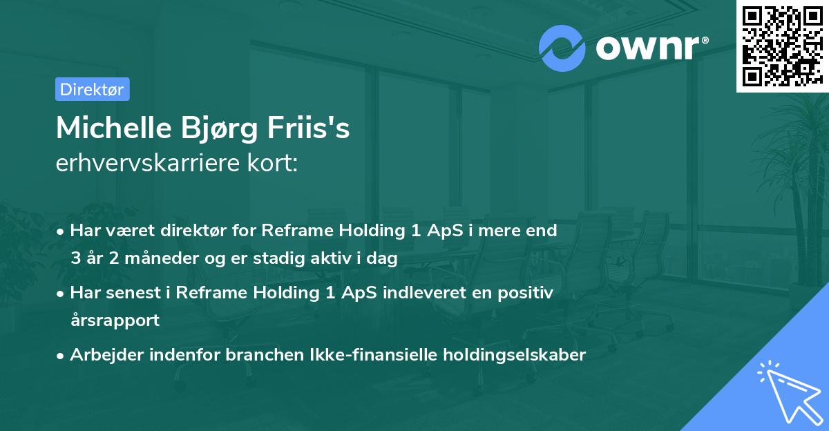 Michelle Bjørg Friis's erhvervskarriere kort