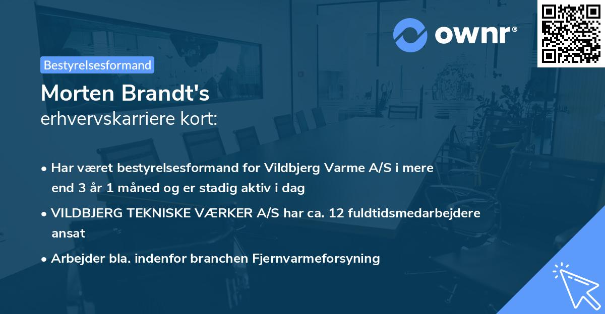 Morten Brandt's erhvervskarriere kort