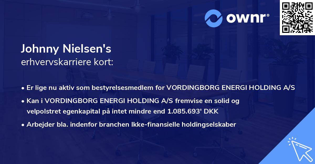 Johnny Nielsen's erhvervskarriere kort